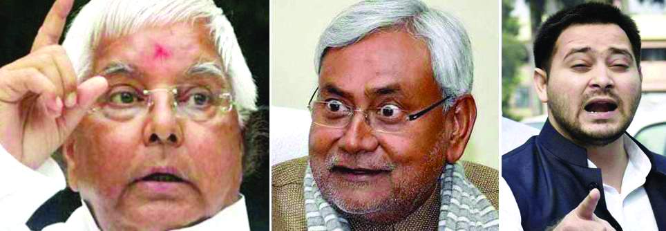 पिता-पुत्र के वाक्-व्यूह में घिरे&nbsp;नीतीश