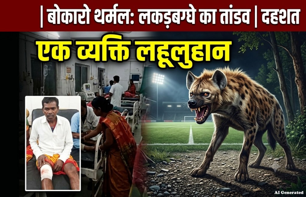 अंधेरे में घात लगाए लकड़बग्घे ने व्यक्ति पर किया जानलेवा हमला, जांघ चबाकर किया लहूलुहान; बोकारो थर्मल में दहशत